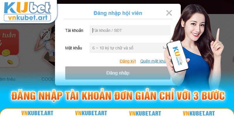 Đăng nhập tài khoản đơn giản chỉ với 3 bước